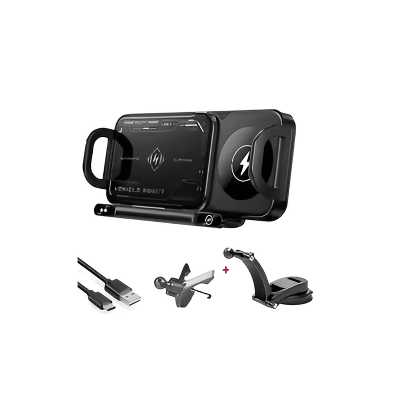 Wireless car phone holder with inductive charging – stable ventilation mount