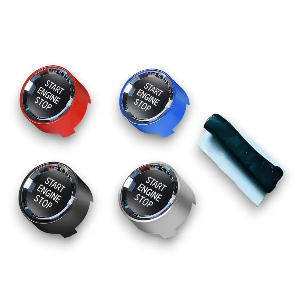 BMW Performance Crystal Engine Start Button installed in interior