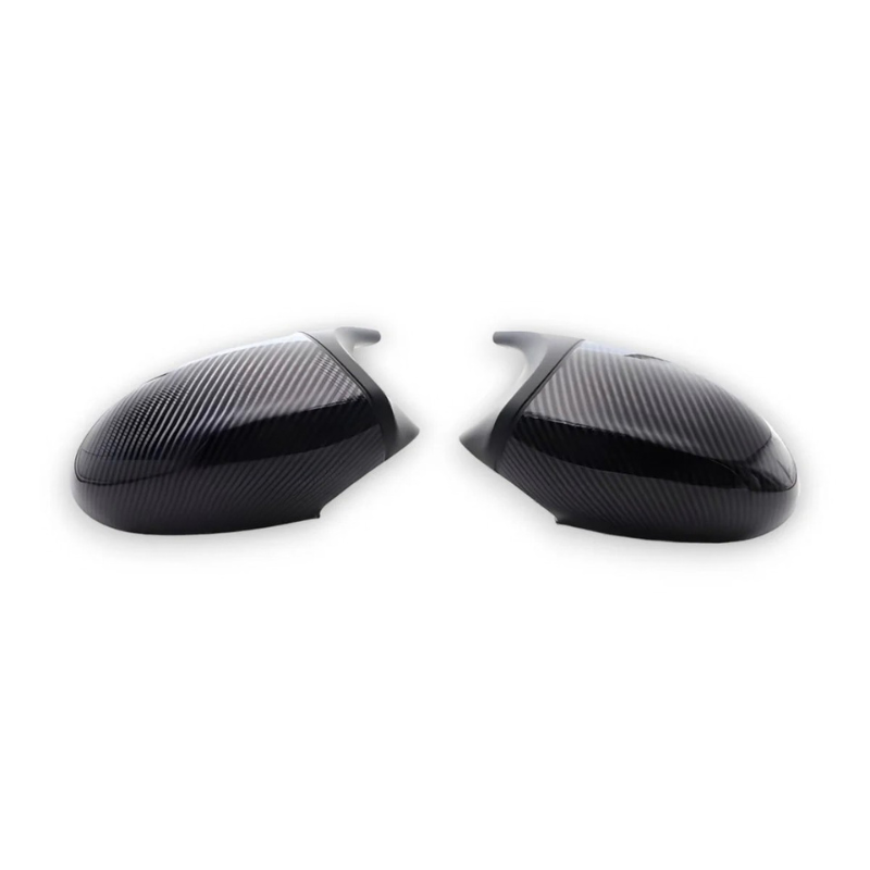 BMW E8X E9X Gloss Black & Carbon Print Mirror Caps (2004–2013)