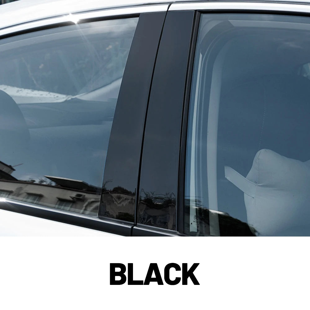 Gloss Black Door Pillar Trim Covers for Honda CRV 2012 to 2016 6 Piece Set