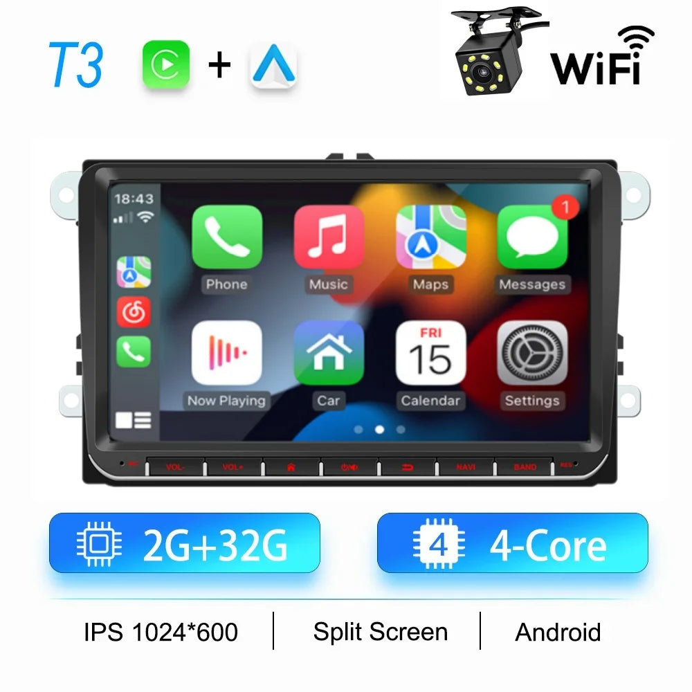 Android-Multimediasystem für Volkswagen mit CarPlay, Android Auto & GPS