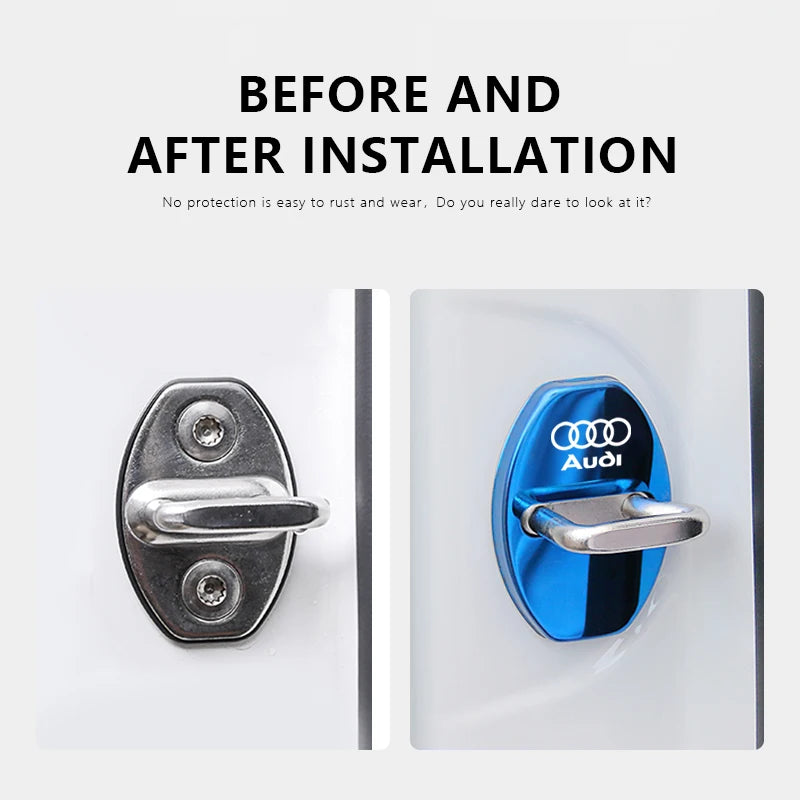 Zinc alloy door lock cover for Audi – protective caps for car door lock A1–Q8 series