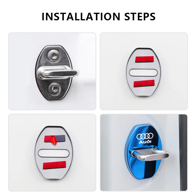 Zinc alloy door lock cover for Audi – protective caps for car door lock A1–Q8 series