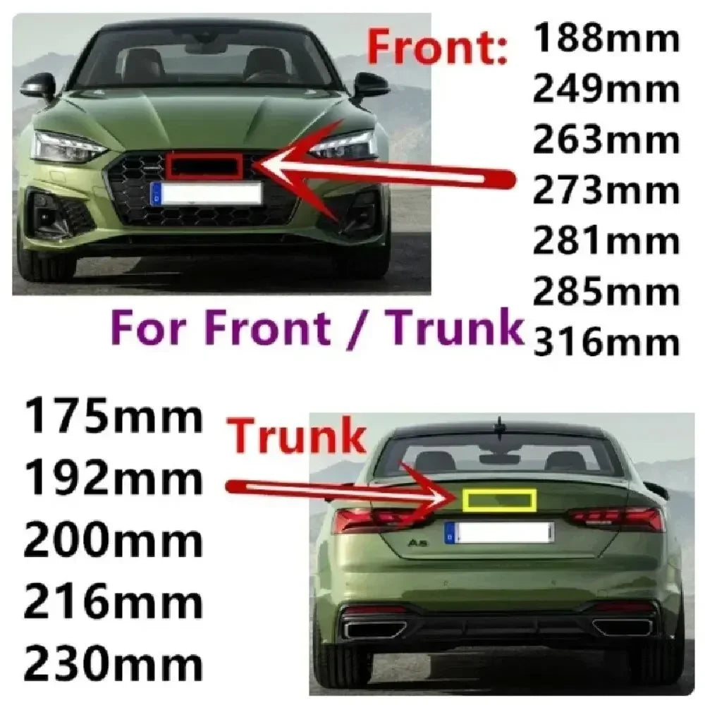 Audi 4 Rings Emblem – Black or Silver Front Grill & Rear Badge for A3 A4 A5 A6 A7 Q2 Q3 Q5 Q8 TT