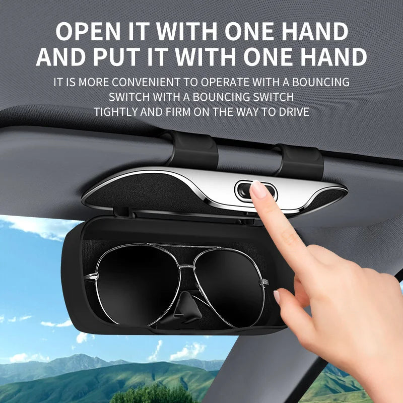 Sunglasses holder for Audi – Premium storage box for sun visors (Q3, Q5, Q7, Q8, A3, A4, A5, A6, A7, A8)