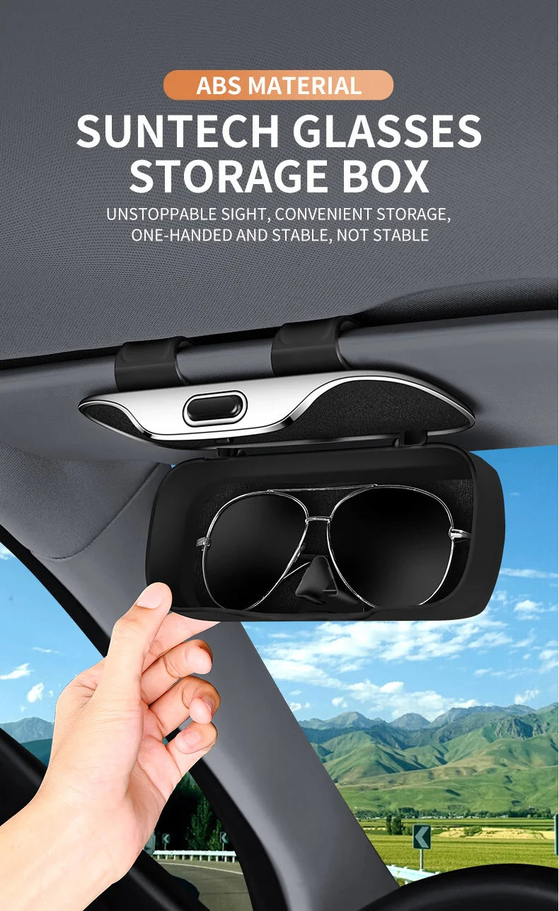 Sunglasses holder for Audi – Premium storage box for sun visors (Q3, Q5, Q7, Q8, A3, A4, A5, A6, A7, A8)
