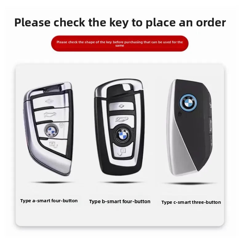 Folding key case for BMW – Elegant protection with leather design and key ring