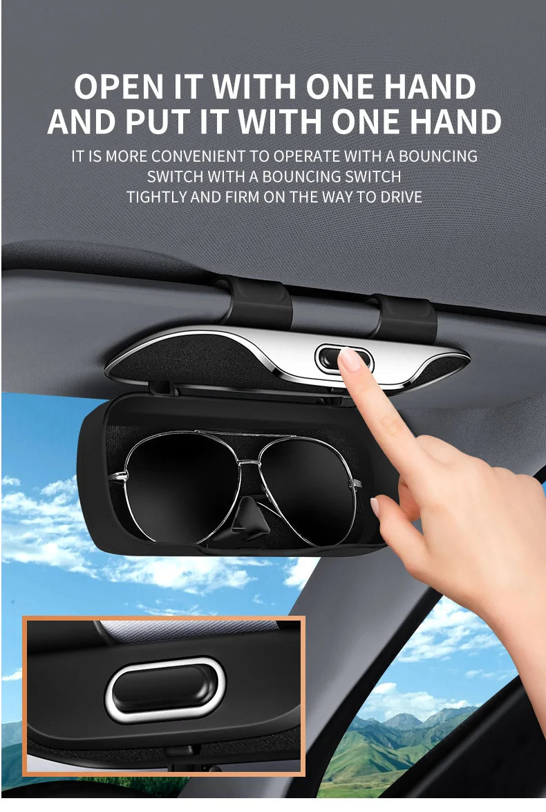 Sunglasses holder for Audi – Premium storage box for sun visors (Q3, Q5, Q7, Q8, A3, A4, A5, A6, A7, A8)