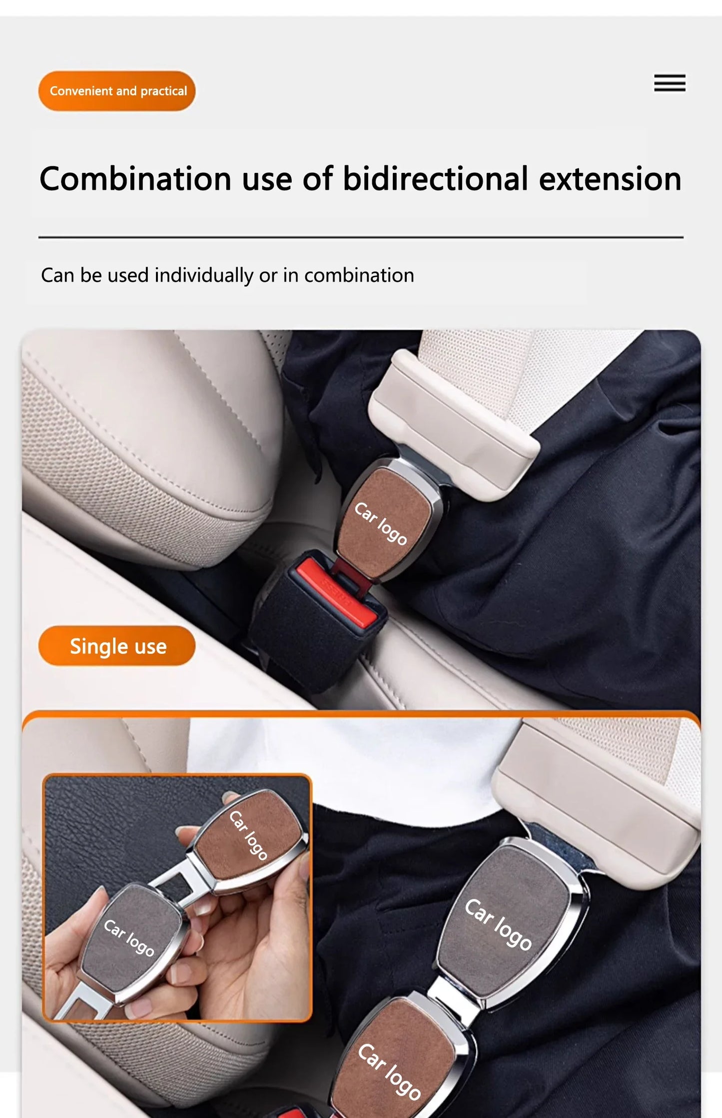 Seat belt extension clip for Audi – seat belt buckle & lock cover (A1–Q8, RS models)