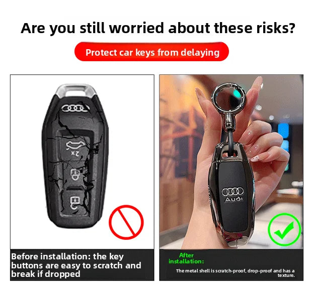 Audi Zinc Alloy Key Case – Premium Audi Key Fob Protection Cover