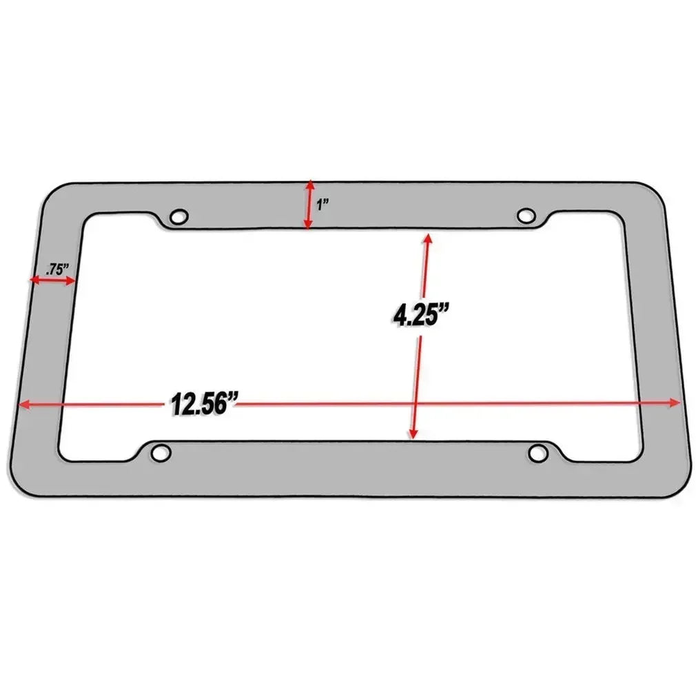 Carbon-look license plate holder – Universal car license plate frame with screw set