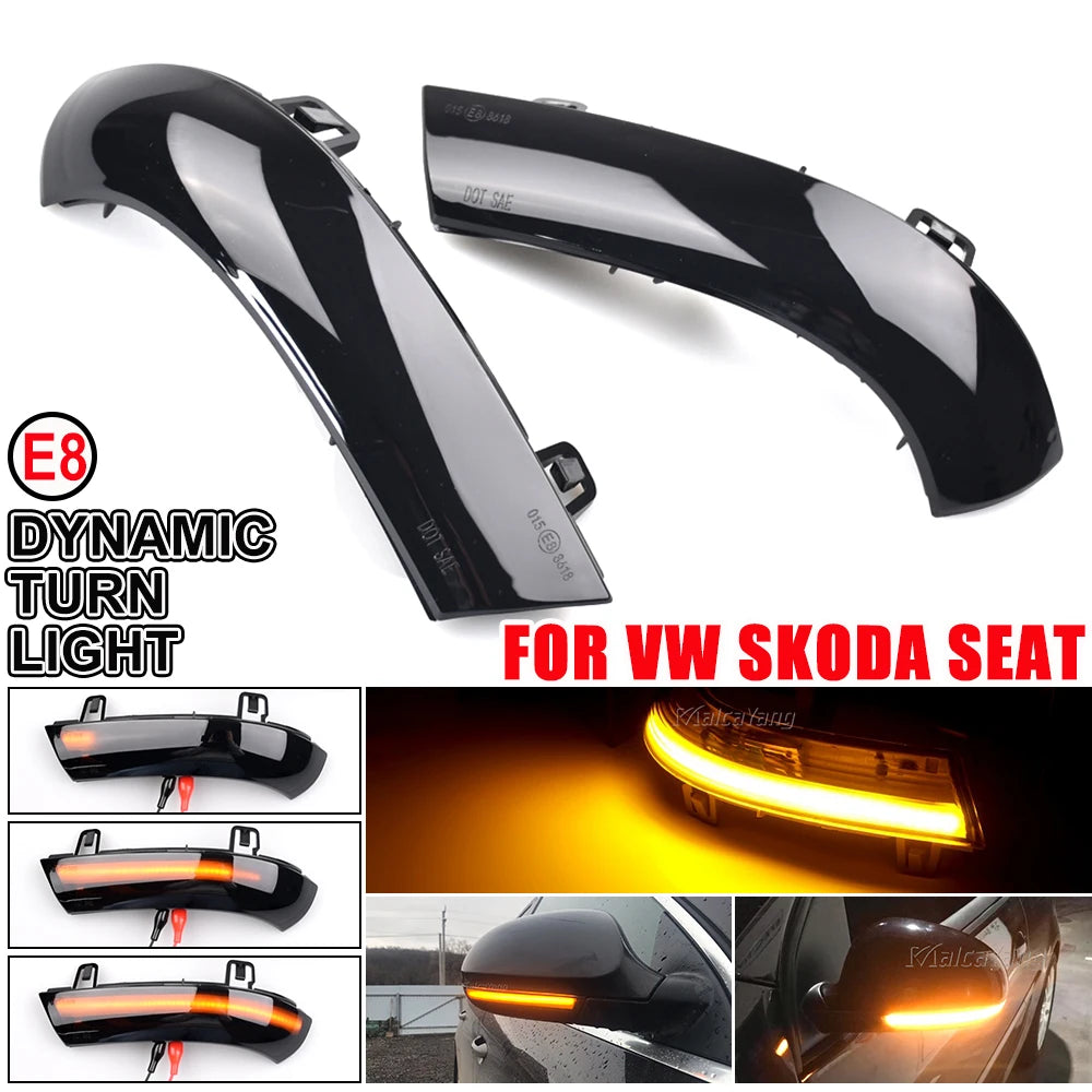 Dynamische LED-Seitenblinker für VW Golf 5, Jetta MK5, Passat B6/B5.5 – Sequentielles Blinkerset