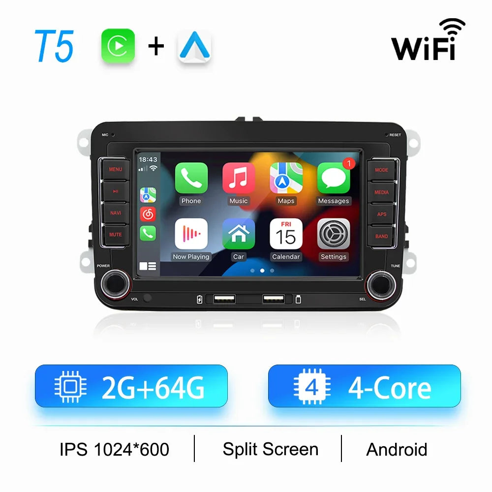 Android-Multimediasystem für Volkswagen mit CarPlay, Android Auto & GPS
