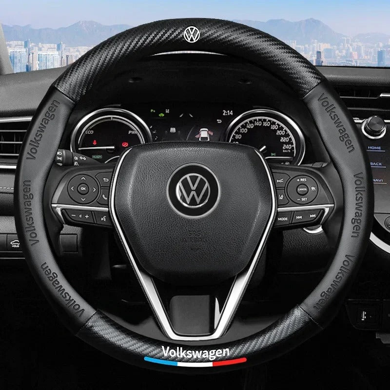 Steering wheel cover for VW – Suitable for Golf MK8, Tiguan, T-Roc, Polo, Passat and many more.