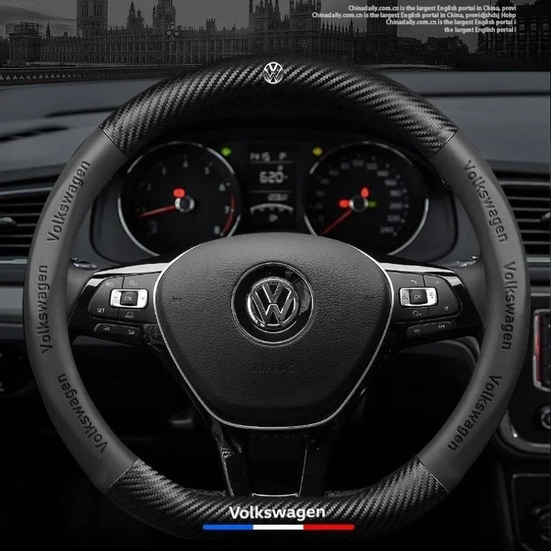 Steering wheel cover for VW – Suitable for Golf MK8, Tiguan, T-Roc, Polo, Passat and many more.