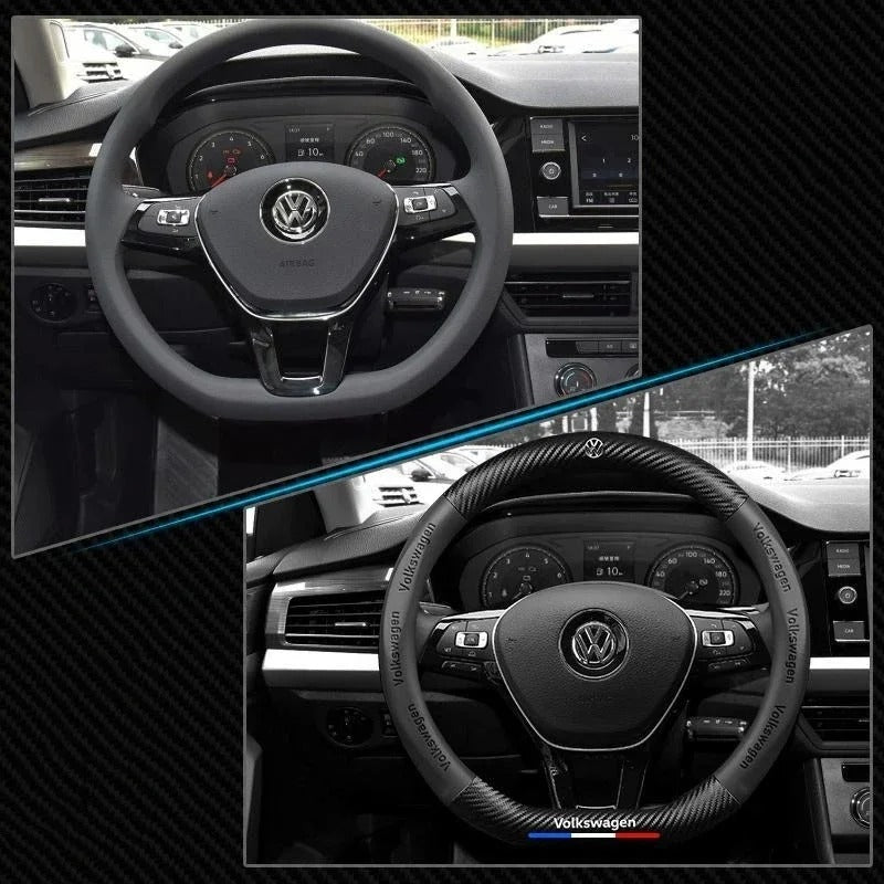 Steering wheel cover for VW – Suitable for Golf MK8, Tiguan, T-Roc, Polo, Passat and many more.