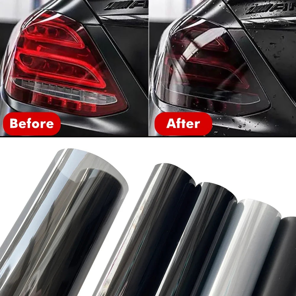 PVC Tönungsfolie in Rauchgrau für Scheinwerfer & Rücklichter – Glänzend Transparent 100x30cm