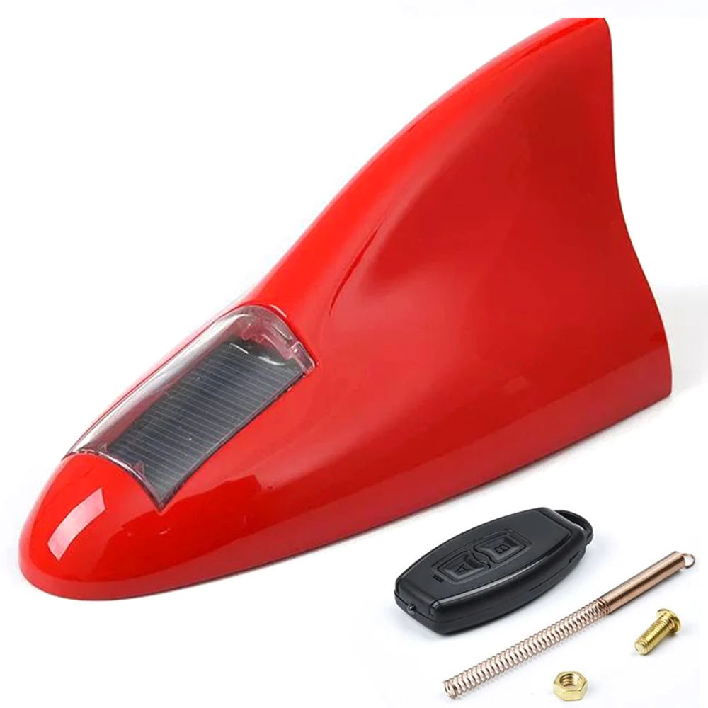 SharkBoost™ LED Antenna – Solar Smart Brake Alert & Auto Night Light for Any Vehicle