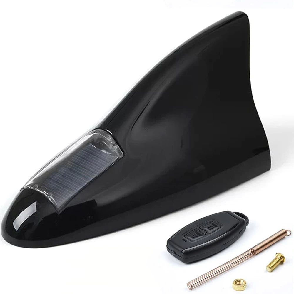 SharkBoost™ LED Antenna – Solar Smart Brake Alert & Auto Night Light for Any Vehicle