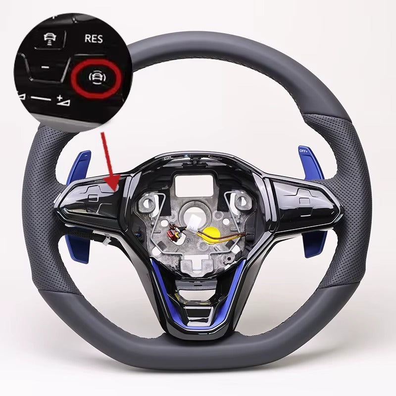 Steering wheel for VW Golf 8 GTI MK8 with touch buttons & shift paddles – Model R