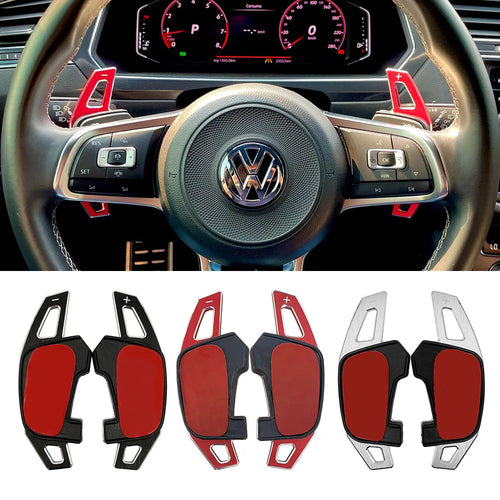 Paddle Shift Verlängerung für VW Golf GTI MK7 Polo Scirocco Jetta GLI – Aluminium Schaltwippen Aufkleber
