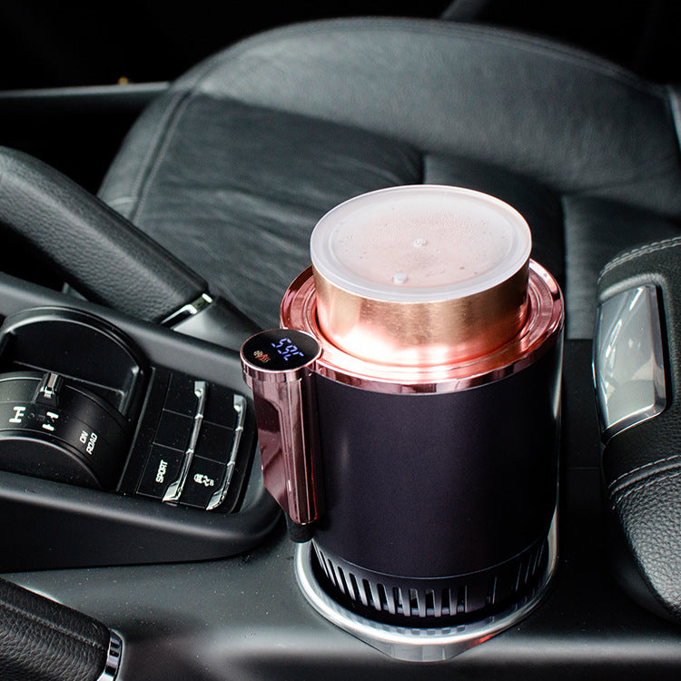 Thermal car cup holder with temperature control