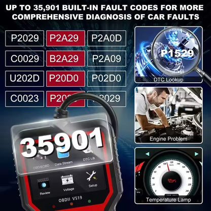 OBD2 Scanner V519 Professional Car Diagnostic Tool – Real-Time Engine Code Reader for 99% Vehicles