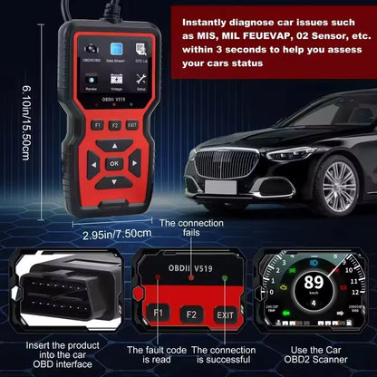 OBD2 Scanner V519 Professional Car Diagnostic Tool – Real-Time Engine Code Reader for 99% Vehicles