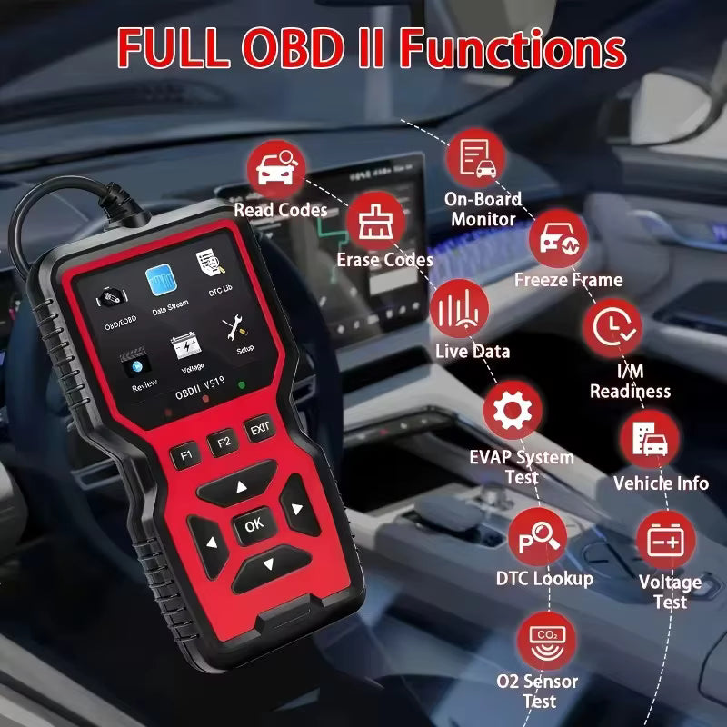 OBD2 Scanner V519 Professional Car Diagnostic Tool – Real-Time Engine Code Reader for 99% Vehicles