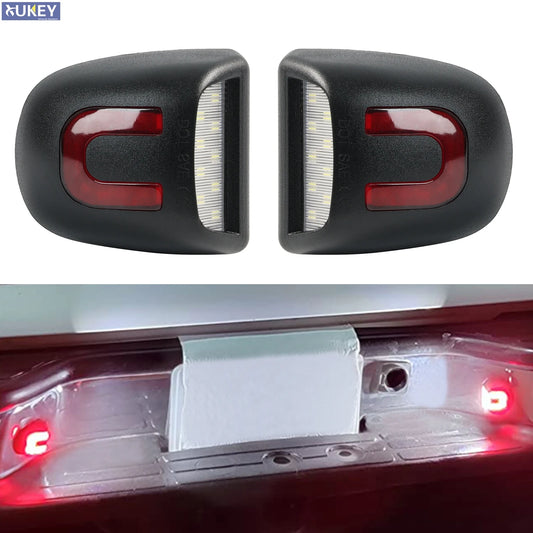 6000K LED license plate lights with 18 SMD LEDs for Chevy Silverado, GMC Sierra, Tahoe, Yukon and Cadillac Escalade.