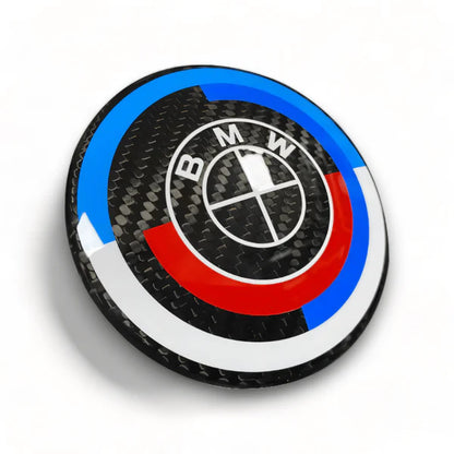BMW 50th Anniversary Carbon Fiber Emblem – Premium BMW Badge Upgrade