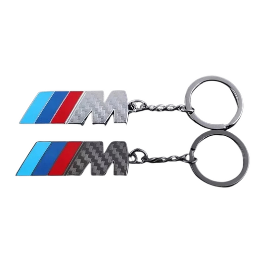 BMW-M Schlüsselanhänger aus Metall und Stoff im Motorsport-Stil