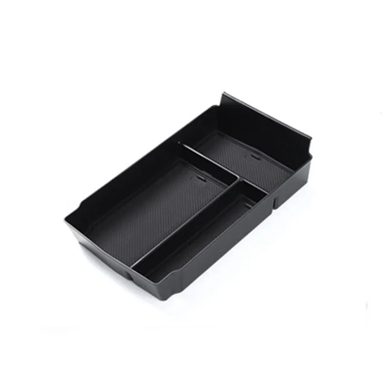 Center armrest storage organizer for Honda CRV 2023 to 2025 made from durable ABS and PVC for convenient console organization.