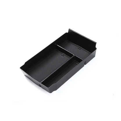 Center armrest storage organizer for Honda CRV 2023 to 2025 made from durable ABS and PVC for convenient console organization.