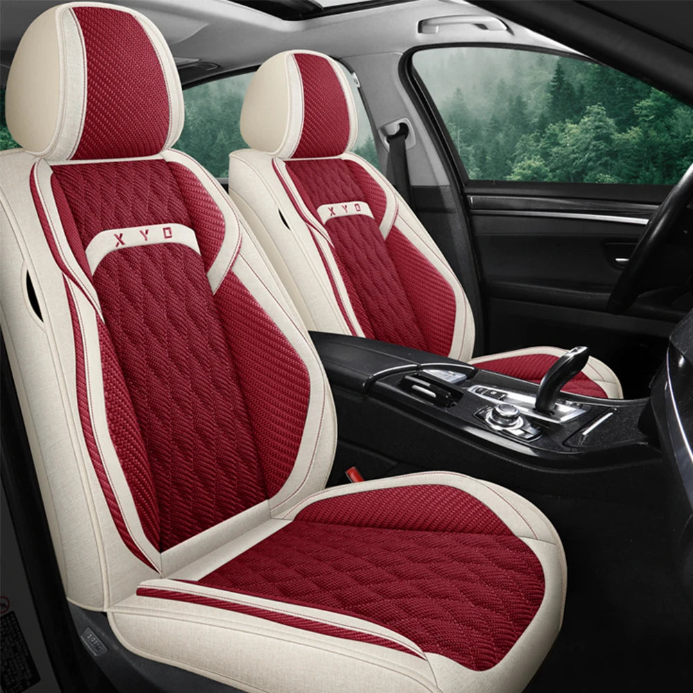 Custom leather car seat cover for Jeep vehicles including Cherokee, Wrangler, Compass and Renegade, providing premium interior protection and comfort.