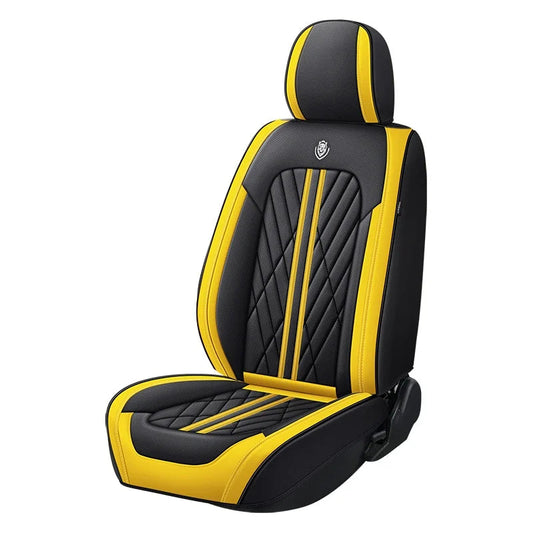 Custom leather car seat cover designed for Mitsubishi models including Outlander, Pajero, ASX and Lancer, providing premium interior protection.