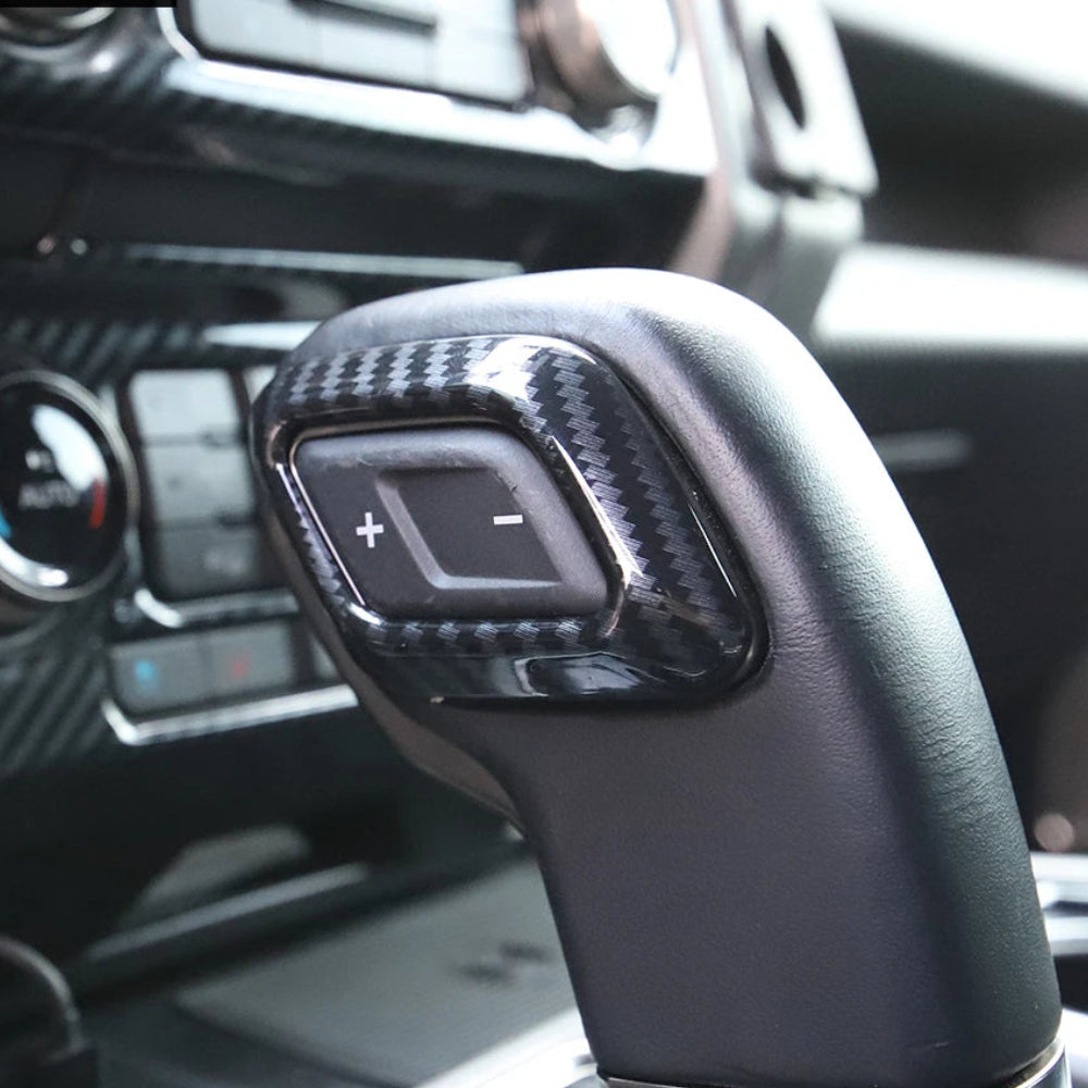 Ford F150 carbon grain shift handle overlay gear shifter trim