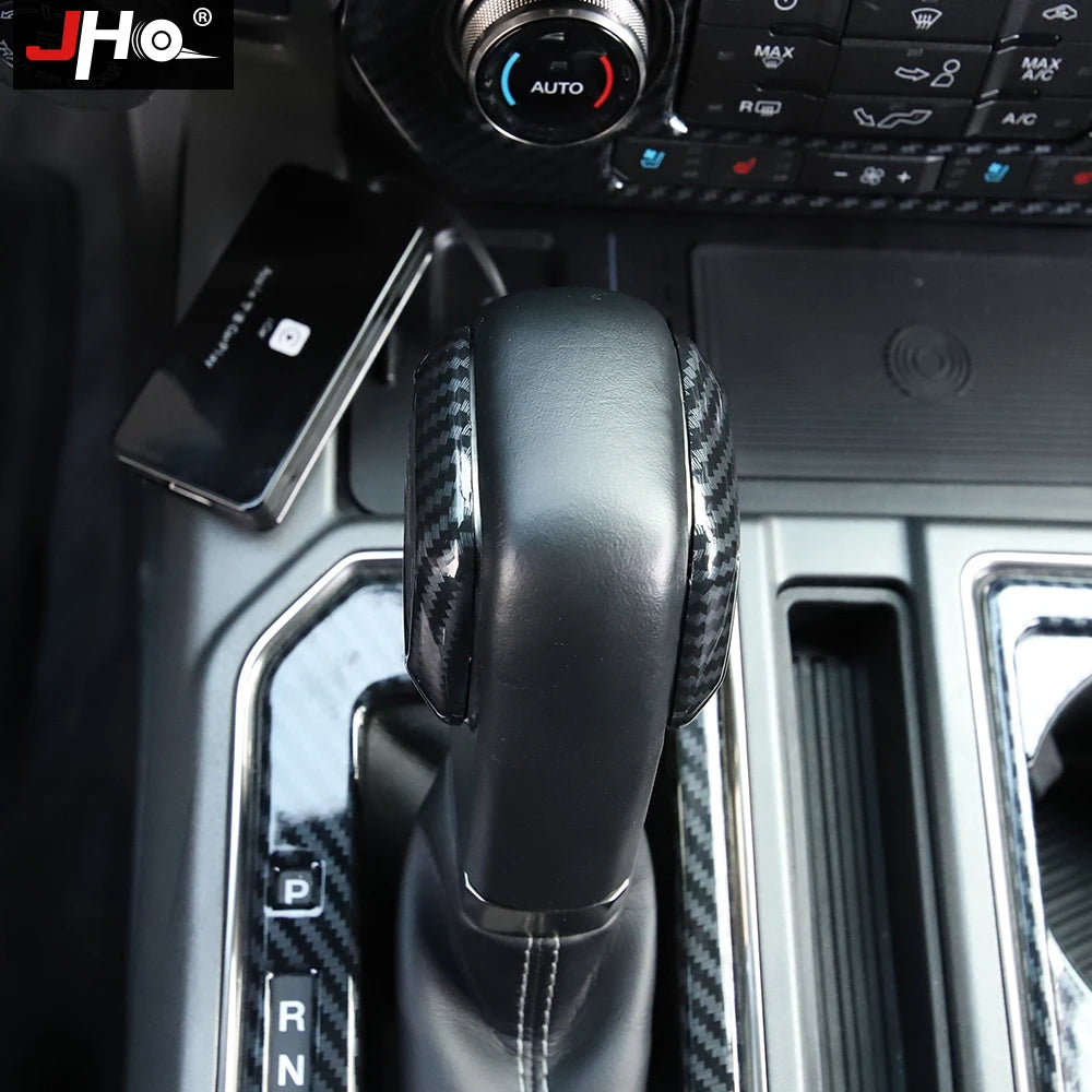 Upgrade Your Ford F150 2016-2020 with Carbon Grain Shift Handle Overlay Trim