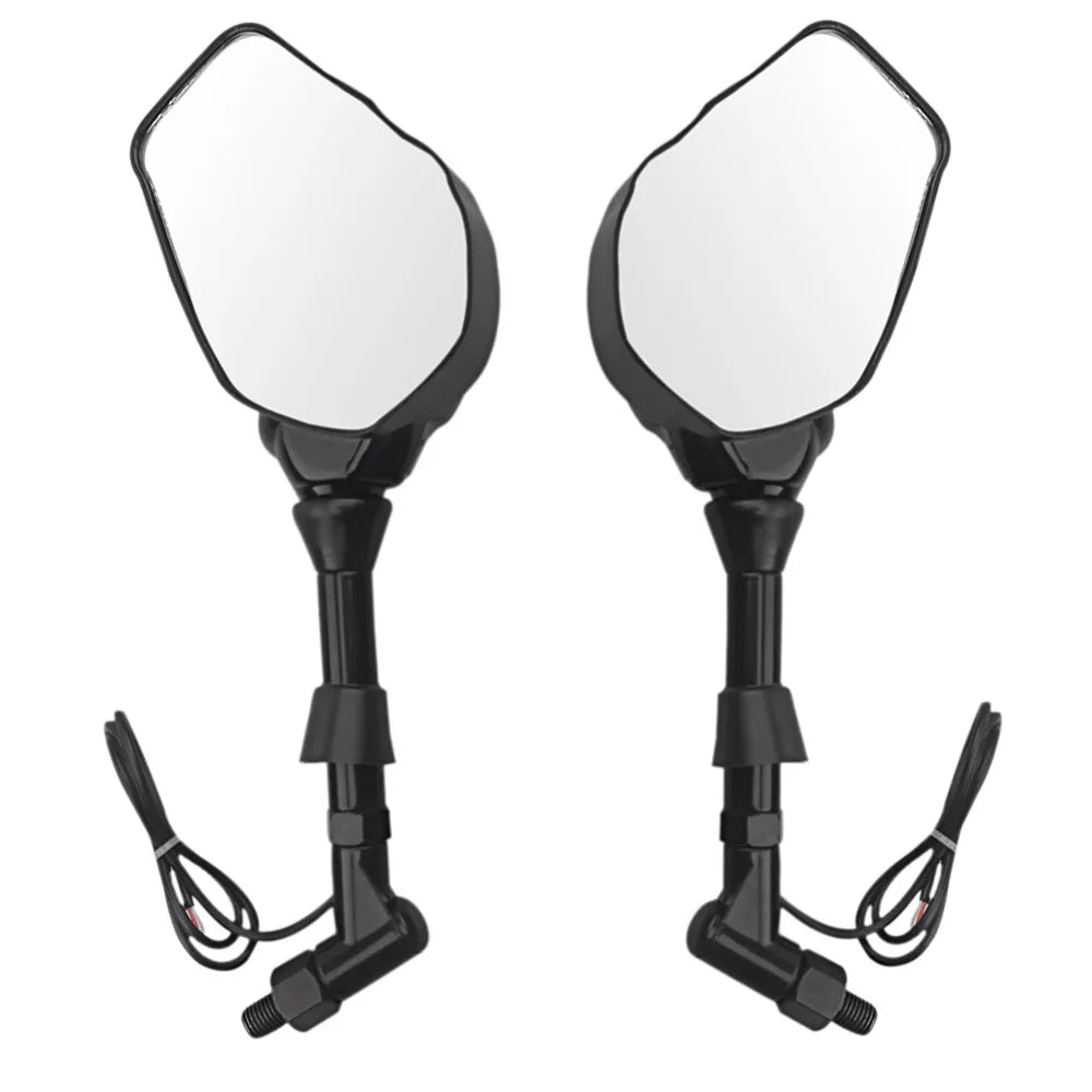 LED Skeleton Claw Motorcycle Mirrors – Universal 10mm Rearview Mirror Set