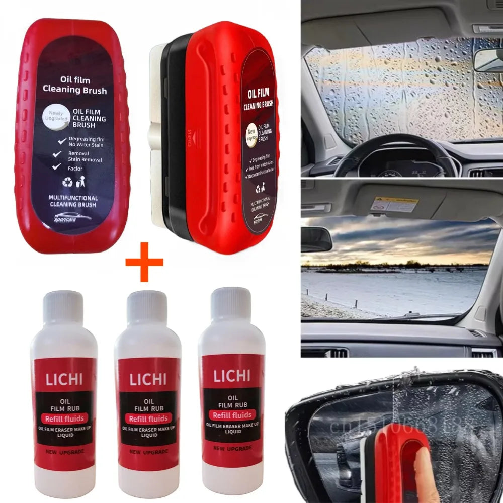 hydrophobic windshield cleaner oil film remover