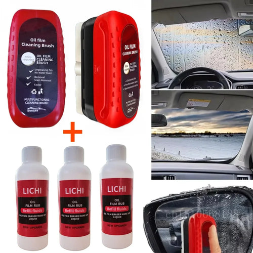 hydrophobic windshield cleaner oil film remover