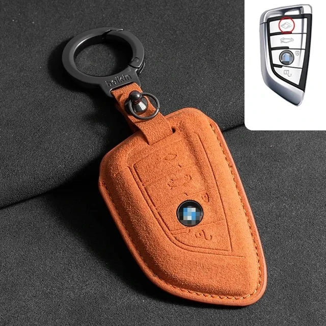 Suede protective cover for BMW keys – perfect fit, signal unchanged