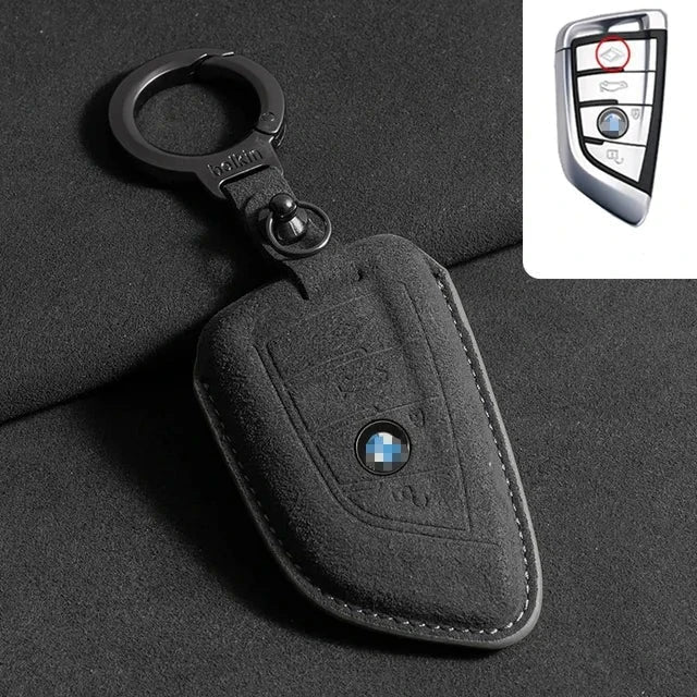 Suede protective cover for BMW keys – perfect fit, signal unchanged