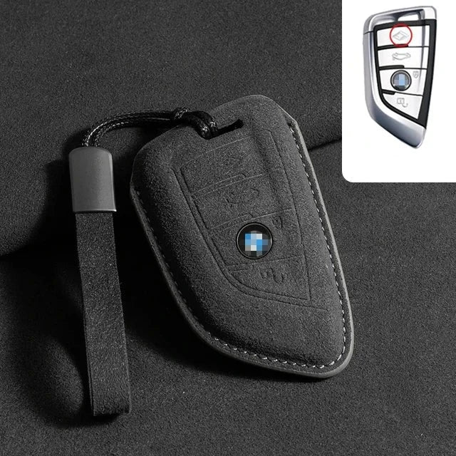 Suede protective cover for BMW keys – perfect fit, signal unchanged
