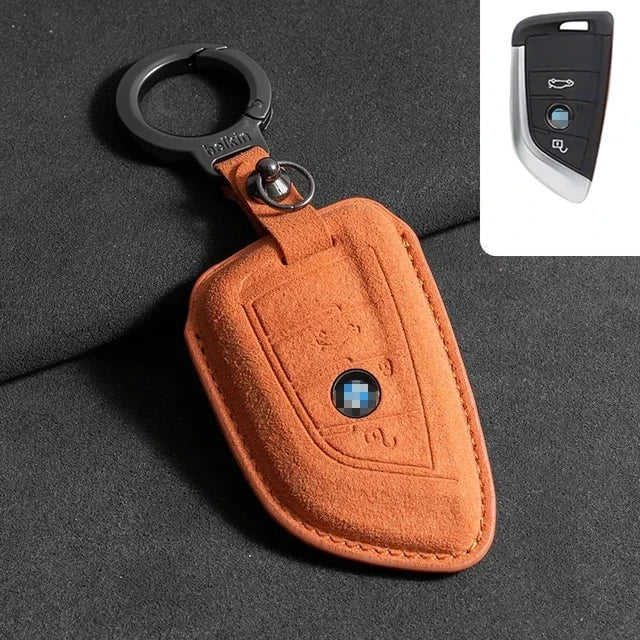 Suede protective cover for BMW keys – perfect fit, signal unchanged