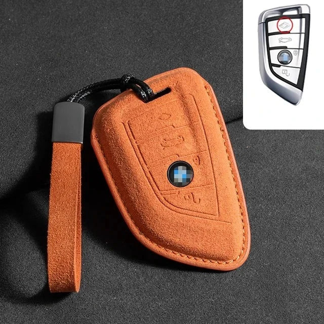 Suede protective cover for BMW keys – perfect fit, signal unchanged