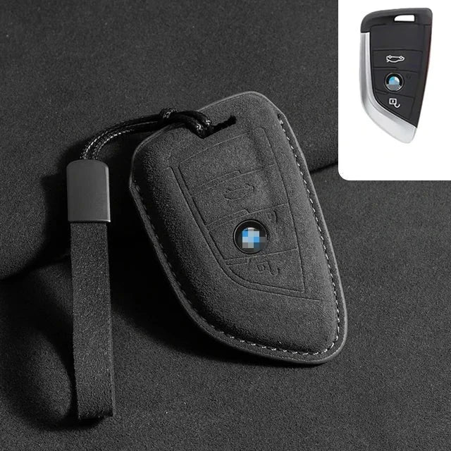 Suede protective cover for BMW keys – perfect fit, signal unchanged