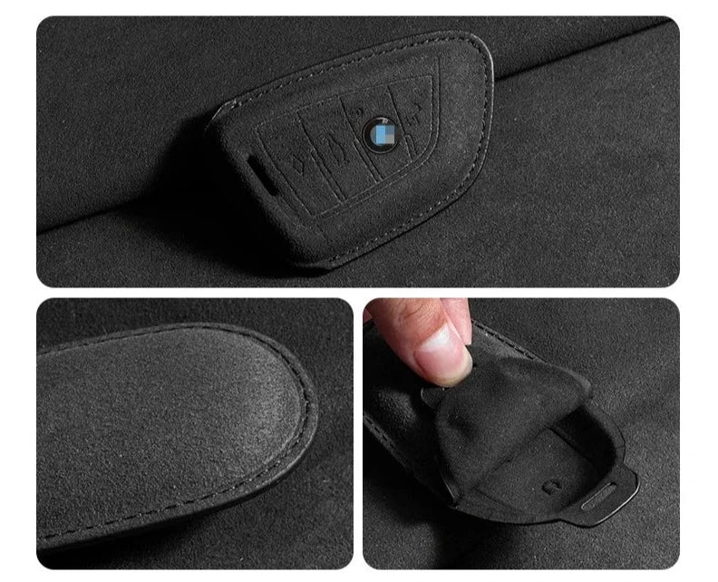 Suede protective cover for BMW keys – perfect fit, signal unchanged