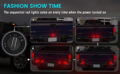 60 Inch LED Tailgate Light Bar for Chevrolet Silverado GMC Sierra and Ford F150