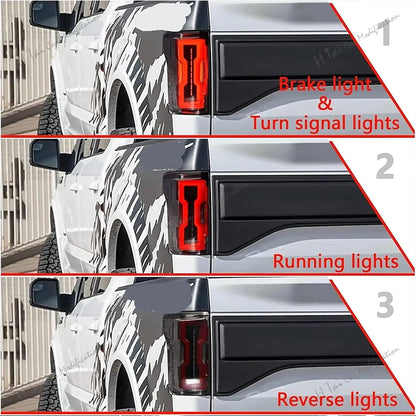 LED Tail Lights for Ford F150 2015 to 2020 with Dynamic Turn Signals